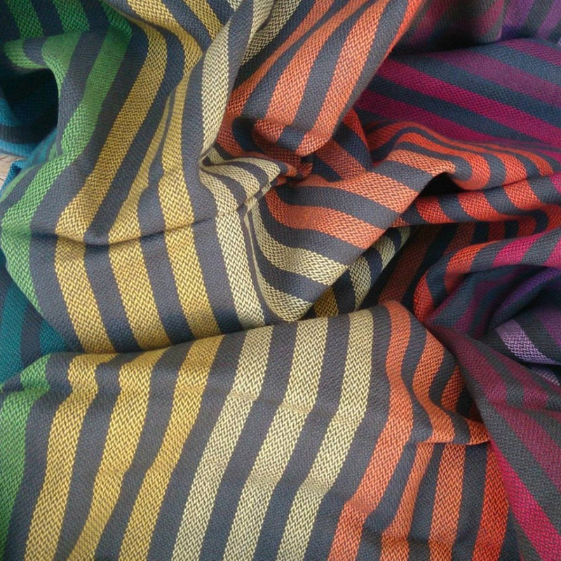 Exclusive Girasol Disco Rainbow Woven Wrap at Purple Elm Baby